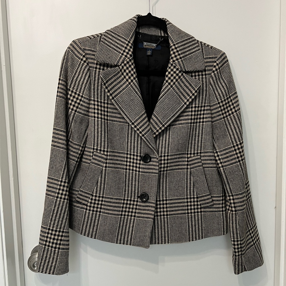 Brooks Brothers plaid wool blazer